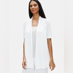 Eileen Fisher Organic Linen Cotton Short Sleeve Cardigan